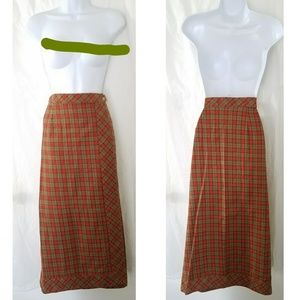 Plaid Wrap Skirt